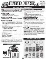 Preview for 2 page of Zoo Med BETTA LIGHT BL-30E Instructions Manual