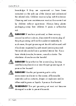 Предварительный просмотр 22 страницы Zoofari 311217 Operating Instructions And Safety Instructions