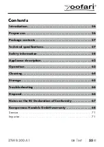 Предварительный просмотр 58 страницы Zoofari 380232 2101 Operating Instructions Manual