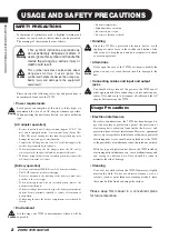 Preview for 2 page of Zoom 707II Guitar Operation Manual