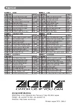 Preview for 40 page of Zoom 707II Guitar Operation Manual