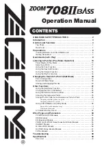 Preview for 1 page of Zoom 708II Bass Operation Manual