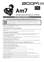 Zoom Am7 Operation Manual preview