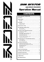 Предварительный просмотр 1 страницы Zoom BFX-708 Operation Manual