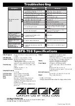 Предварительный просмотр 24 страницы Zoom BFX-708 Operation Manual