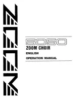 Предварительный просмотр 1 страницы Zoom Choir 5050 Operation Manual