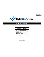 Preview for 1 page of Zoom Edit&Share Operation Manual