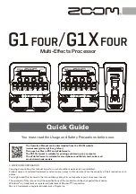 Preview for 1 page of Zoom G1 Four Quick Manual