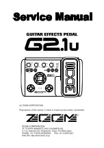 Предварительный просмотр 1 страницы Zoom G2.1u Service Manual