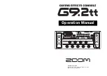 Preview for 1 page of Zoom g9.2tt Operation Manual