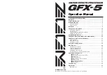 Preview for 1 page of Zoom GFX-5 Operation Manual