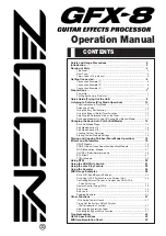 Preview for 1 page of Zoom GFX-8 Operation Manual