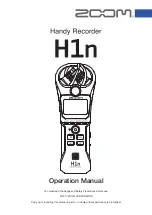 Preview for 1 page of Zoom h1n Operation Manual