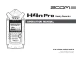 Zoom H4n Pro Operation Manual preview