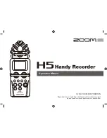 Preview for 1 page of Zoom H5 Operation Manual