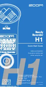 Preview for 1 page of Zoom Handy REcorder H1 Quick Start Manual