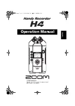 Предварительный просмотр 1 страницы Zoom Handy Recorder H4 Operation Manual