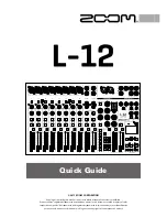 Zoom LiveTrak ZL12 Quick Manual preview