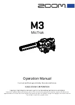 Zoom MicTrak M3 Operation Manual preview