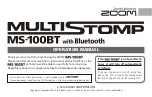 Zoom MULTISTOMP MS-100BT Operation Manual preview