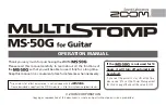 Preview for 1 page of Zoom MultiStomp MS-50G Operation Manual