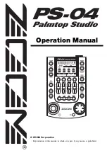 Zoom Palmtop Studio PS-04 Operation Manual предпросмотр