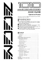 Zoom Player 1010 Operation Manual preview