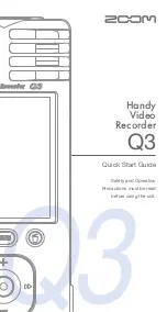 Zoom Q3 Handy Quick Start Manual preview