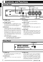 Preview for 2 page of Zoom RFX-1000 Operation Manual