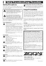 Предварительный просмотр 16 страницы Zoom RFX-1100 Operation Manual