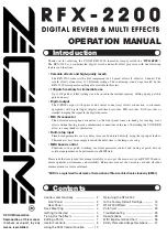 Предварительный просмотр 1 страницы Zoom RFX-2200 Operation Manual