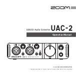 Предварительный просмотр 1 страницы Zoom UAC-2 Operation Manual