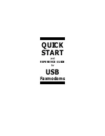 Предварительный просмотр 1 страницы Zoom USB Faxmodem Quick Start Manual