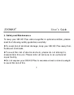 Preview for 8 page of Zoomax MD HD PLUS User Manual