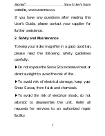 Preview for 6 page of Zoomax Snow S User Manual