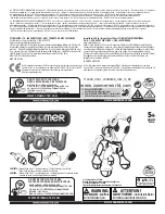 Preview for 1 page of zoomer Show Pony User Manual