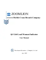 Preview for 1 page of Zoomlion QUY260 User Manual