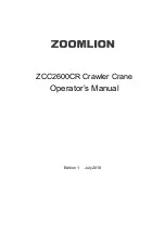 Preview for 3 page of Zoomlion ZCC2600CR Operator'S Manual