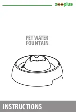 Preview for 1 page of Zooplus Pet Water Fountain Instructions