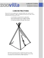 Zoovilla LARGE PET TEEPEE Care Instructions preview