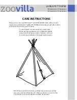 Preview for 1 page of Zoovilla LARGE PET TEEPEE Care Instructions