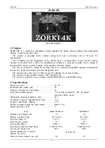 Предварительный просмотр 1 страницы Zorki ZORKI 4K Brief Description