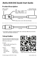 Preview for 1 page of Zorloo Ztella USB-DAC Quick Start Manual