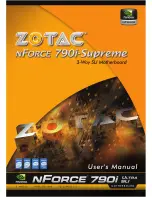 Предварительный просмотр 1 страницы Zotac nForce 790i-Supreme User Manual