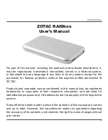 Preview for 2 page of Zotac raidbox User Manual