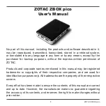 Preview for 2 page of Zotac ZBOX pico User Manual