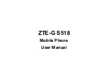 ZTE-G S518 User Manual предпросмотр