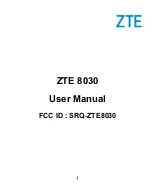 Preview for 1 page of Zte 8030 User Manual