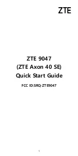 Предварительный просмотр 1 страницы Zte 9047 Quick Start Manual