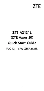 Preview for 1 page of Zte A2121L Quick Start Manual